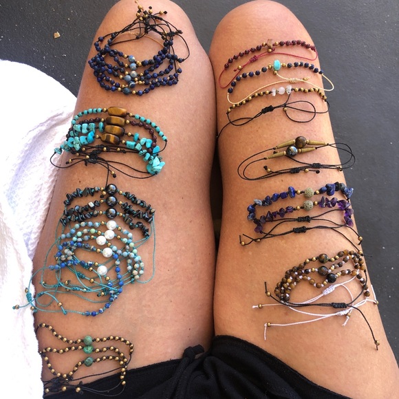 NEW Boho Bracelet Semiprecious Stones Handmade Tulum Beach Artisans - Picture 8 of 10